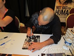 signing photo
