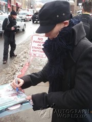 signing photo