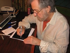 signing photo