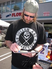 signing photo