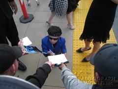 signing photo
