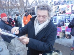 signing photo