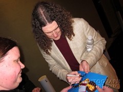 signing photo