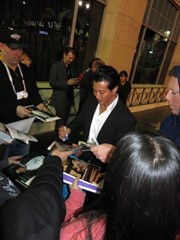 signing photo