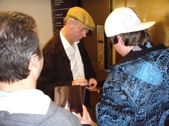 signing photo
