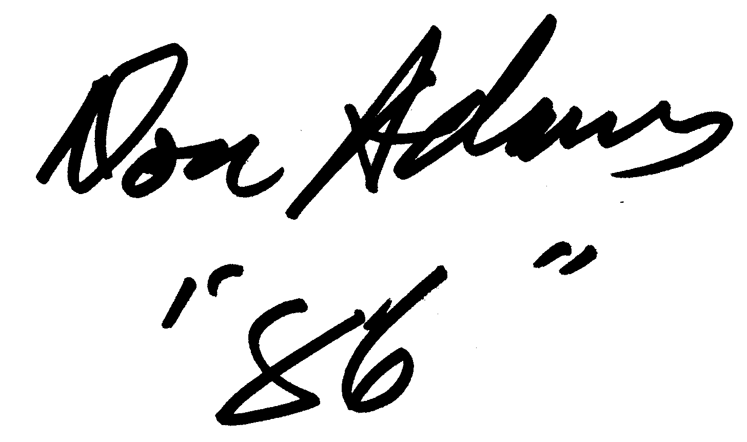 Don Adams autograph facsimile