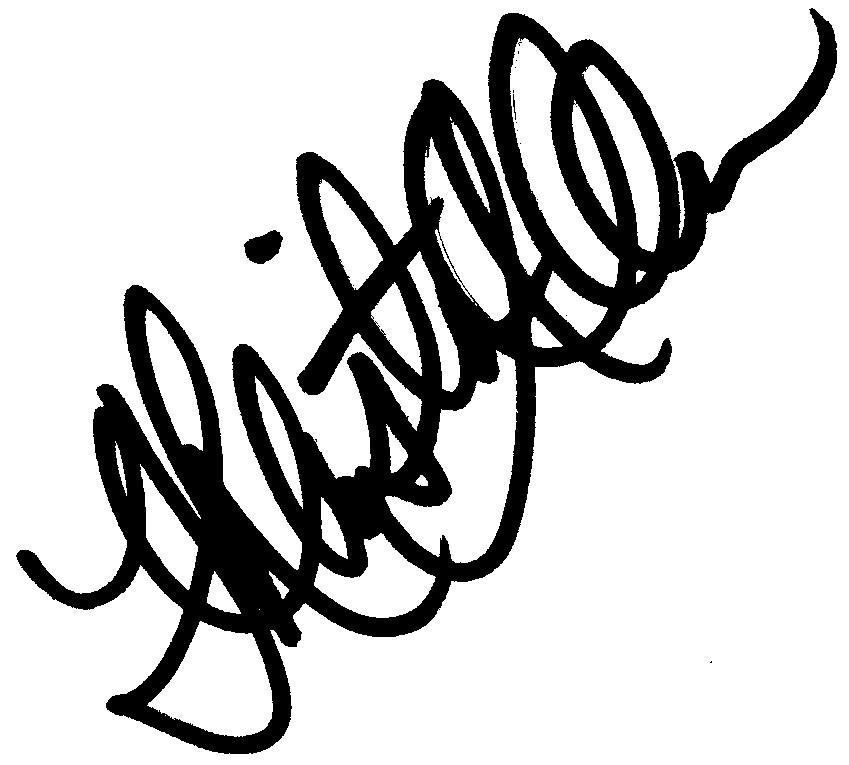 Krista Allen autograph facsimile