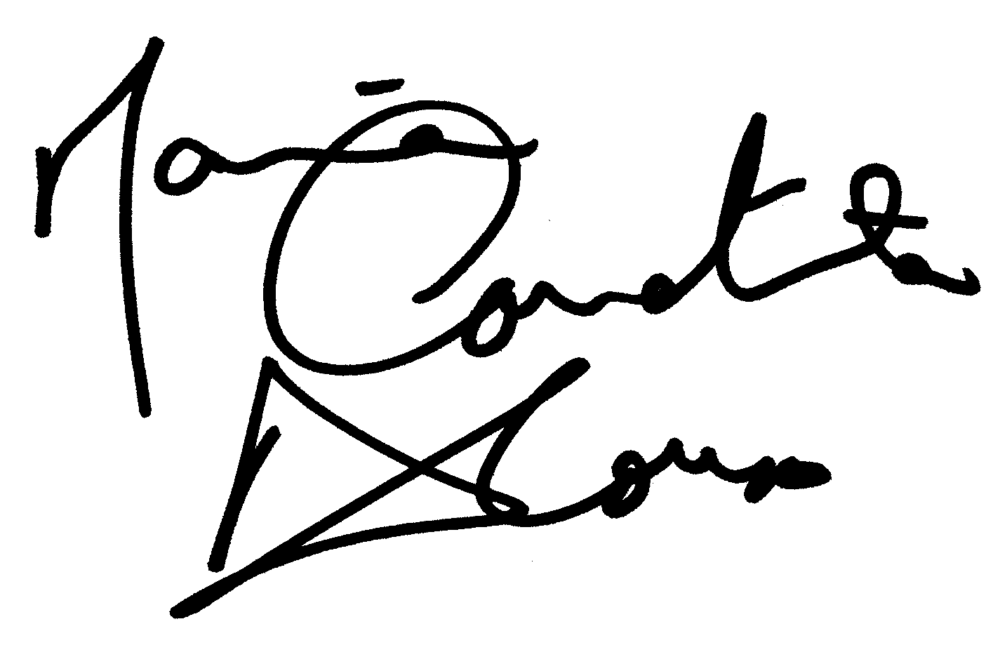 Maria Conchita Alonso autograph facsimile