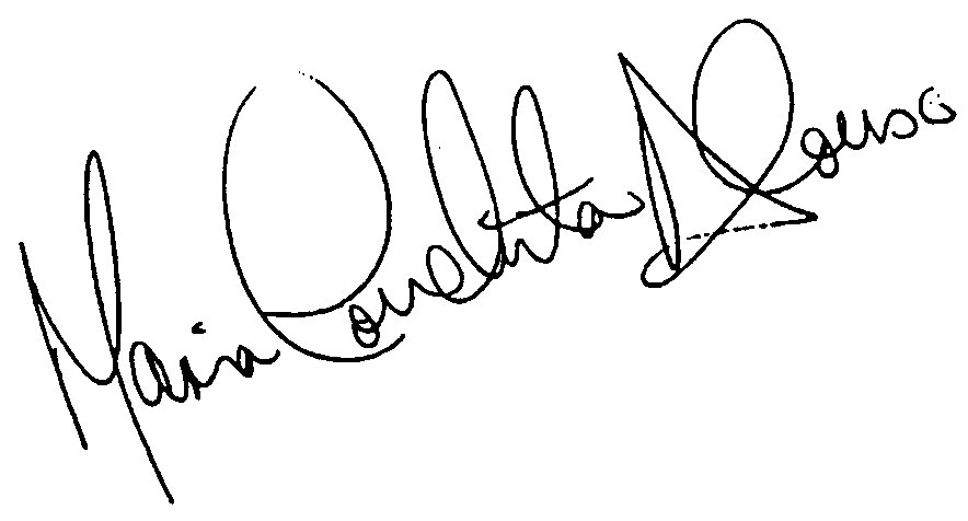 Maria Conchita Alonso autograph facsimile