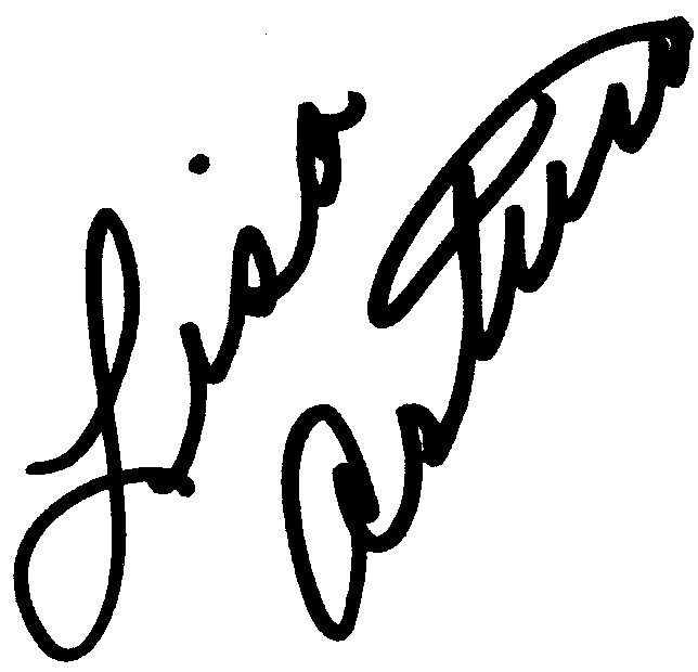 Lisa Arturo autograph facsimile