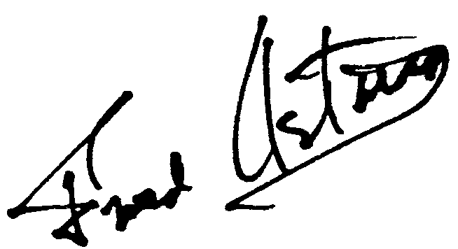 Fred Astaire autograph facsimile