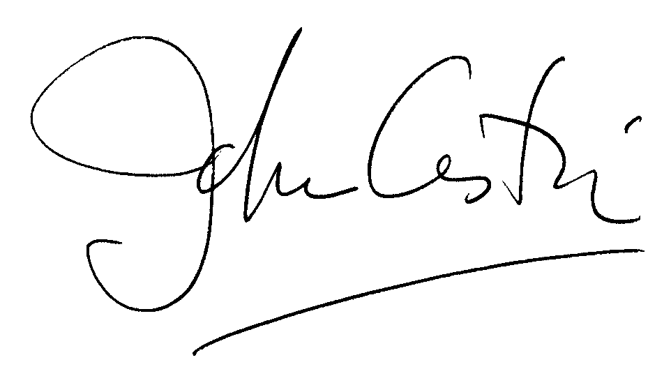 John Astin autograph facsimile