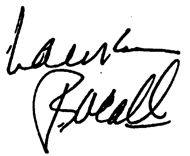 Lauren Bacall autograph facsimile