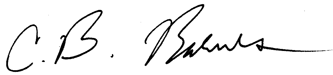 C. B. Barnes autograph facsimile