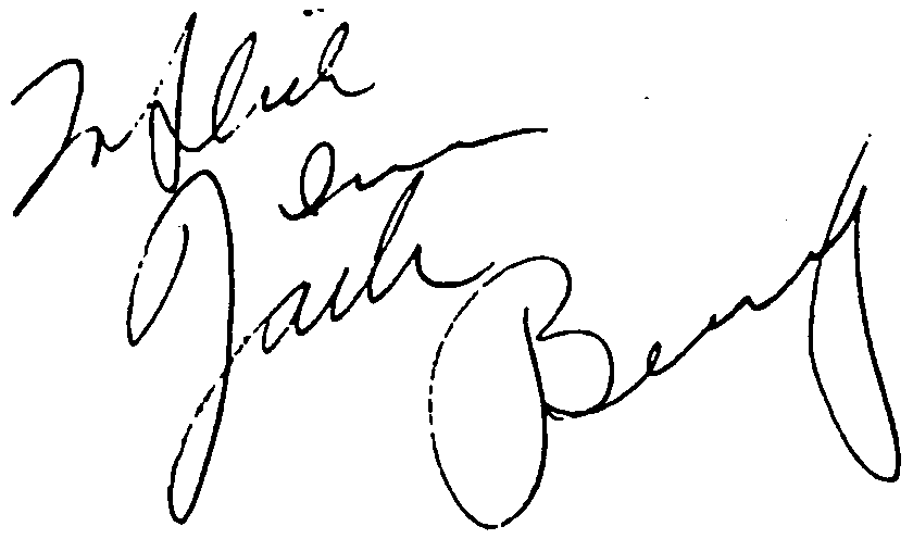 Jack Benny autograph facsimile