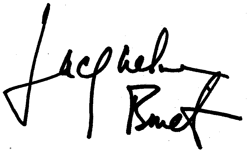 Jacqueline Bisset autograph facsimile