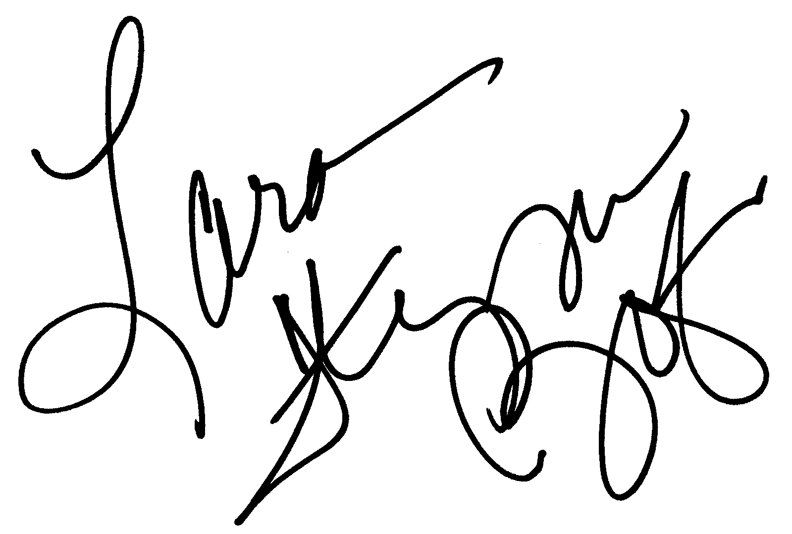Lara Flynn Boyle autograph facsimile