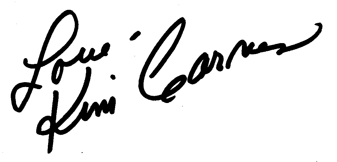 Kim Carnes autograph facsimile