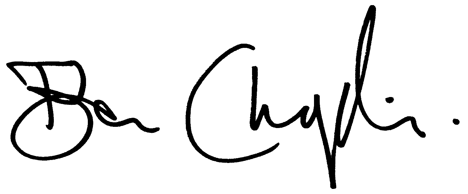 Ben Chaplin autograph facsimile
