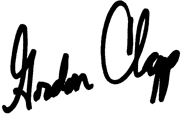 Gordon Clapp autograph facsimile