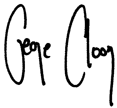 George Clooney autograph facsimile