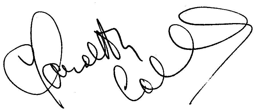 Claudette Colbert autograph facsimile