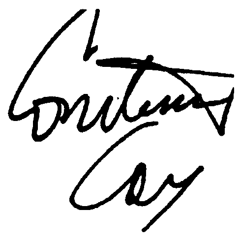 Courteney Cox autograph facsimile