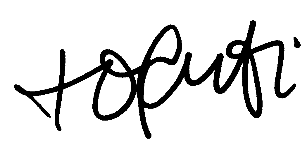 Tony Curtis autograph facsimile
