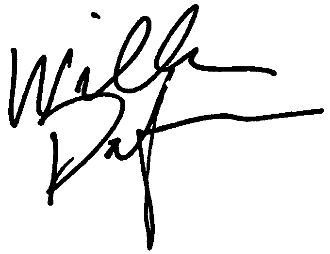 Willem Dafoe autograph facsimile