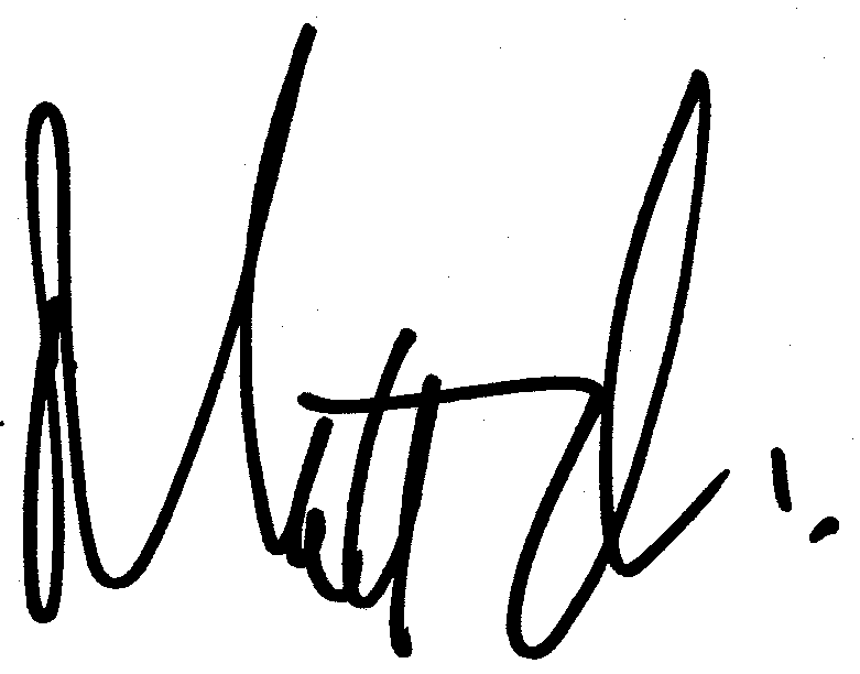 Matt Damon autograph facsimile