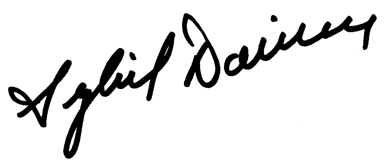 Sybil Danning autograph facsimile