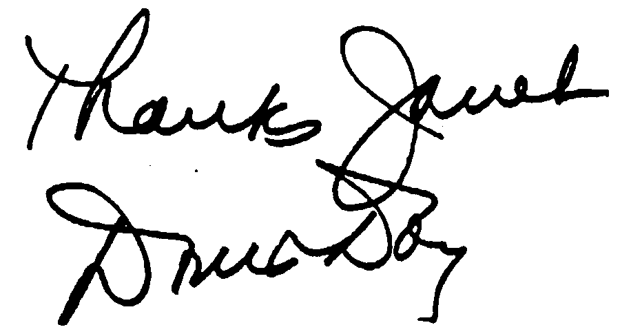 Doris Day autograph facsimile