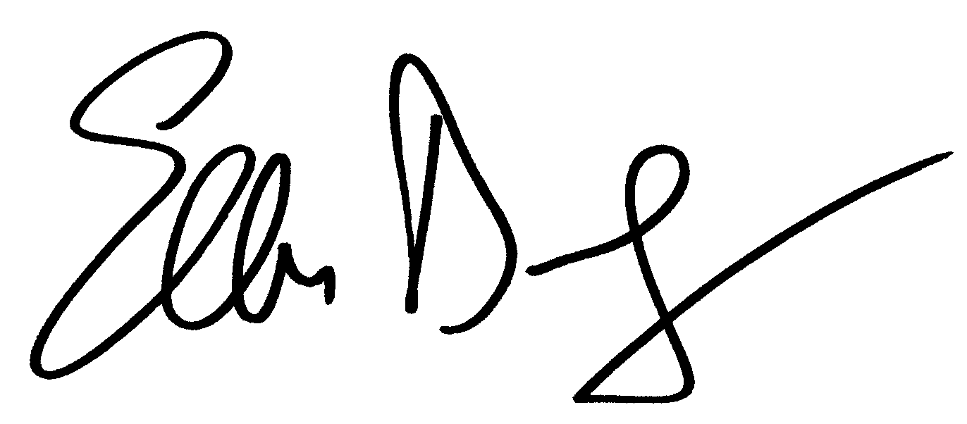 Ellen Degeneres autograph facsimile