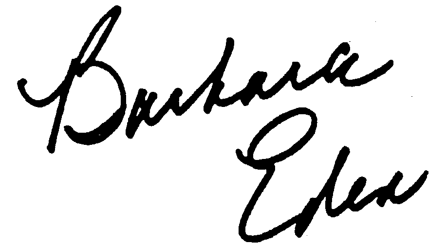Barbara Eden autograph facsimile