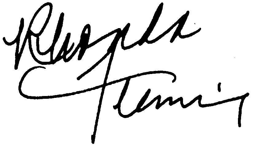 Rhonda Fleming autograph facsimile
