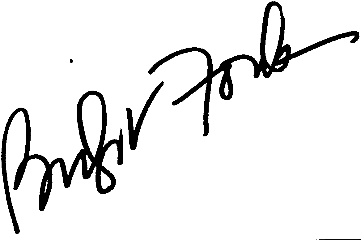 Bridget Fonda autograph facsimile