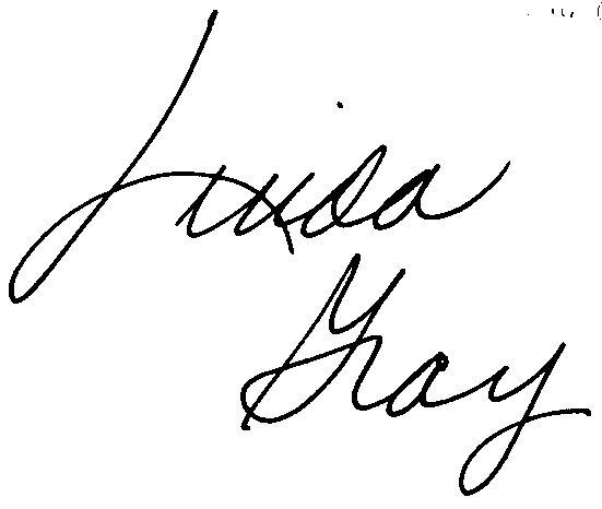 Linda Gray autograph facsimile