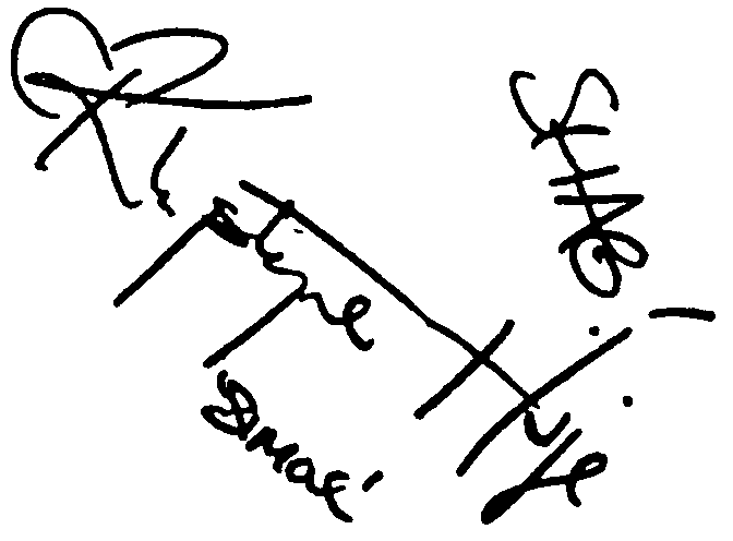 Krystyne Haje autograph facsimile