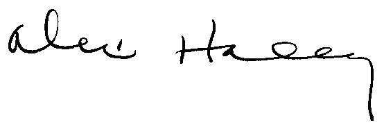 Alex Haley autograph facsimile