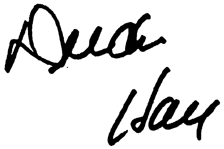 Diedre Hall autograph facsimile