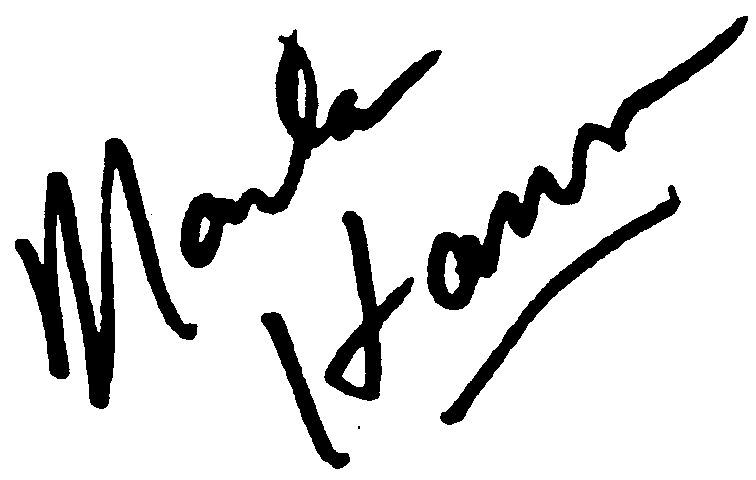 Marla Hanson autograph facsimile