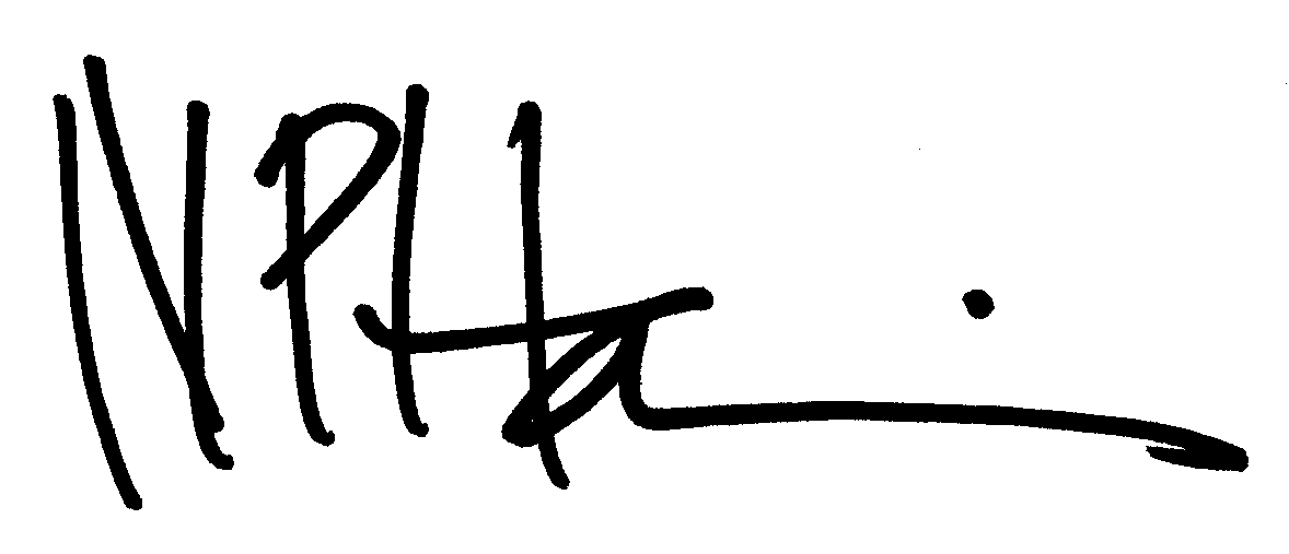 Neil Patrick Harris autograph facsimile