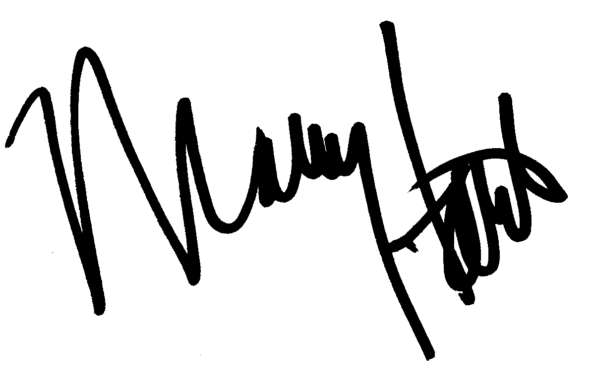 Mary Hart autograph facsimile