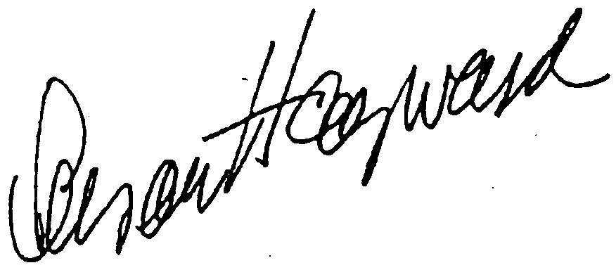 Susan Hayward autograph facsimile