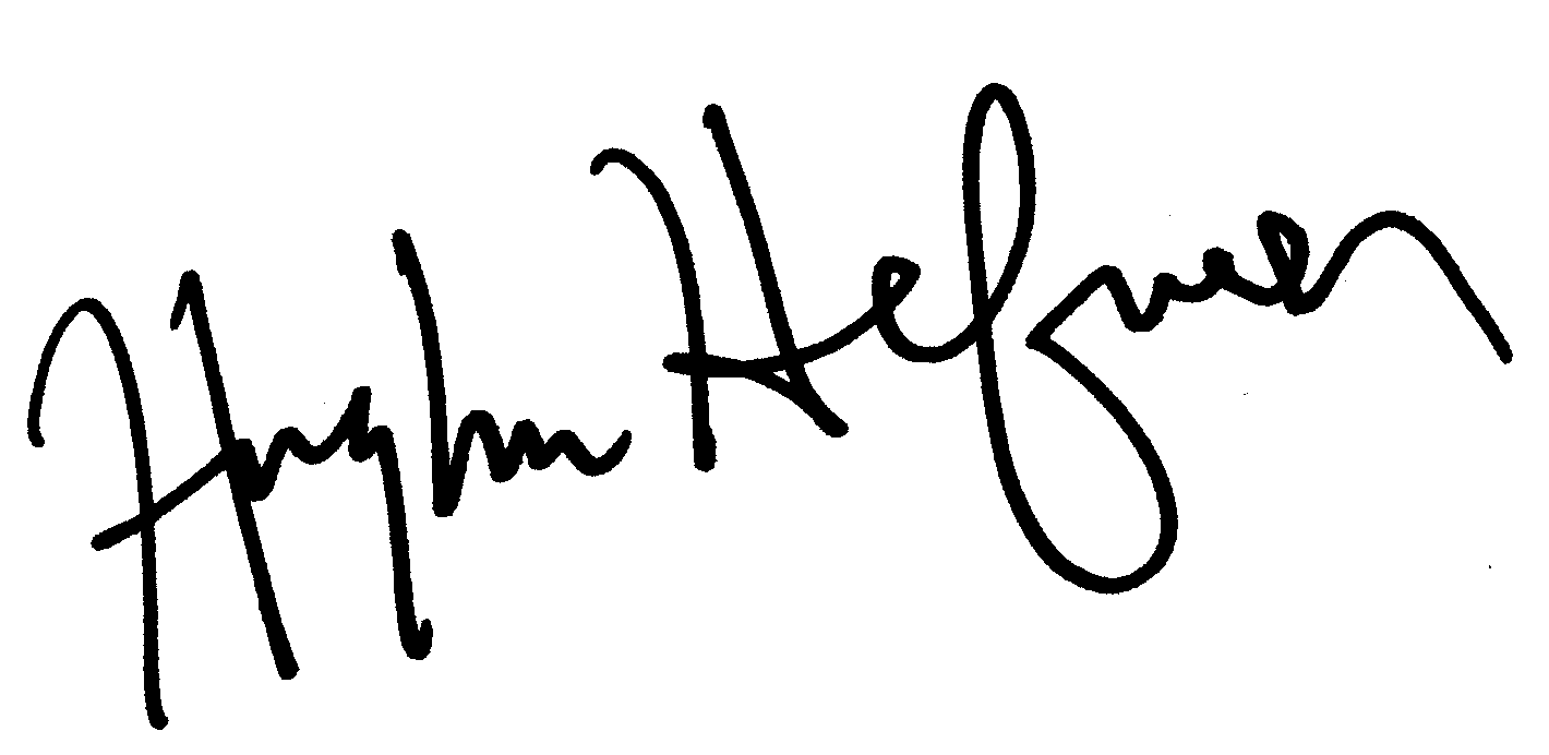 Hugh Hefner autograph facsimile