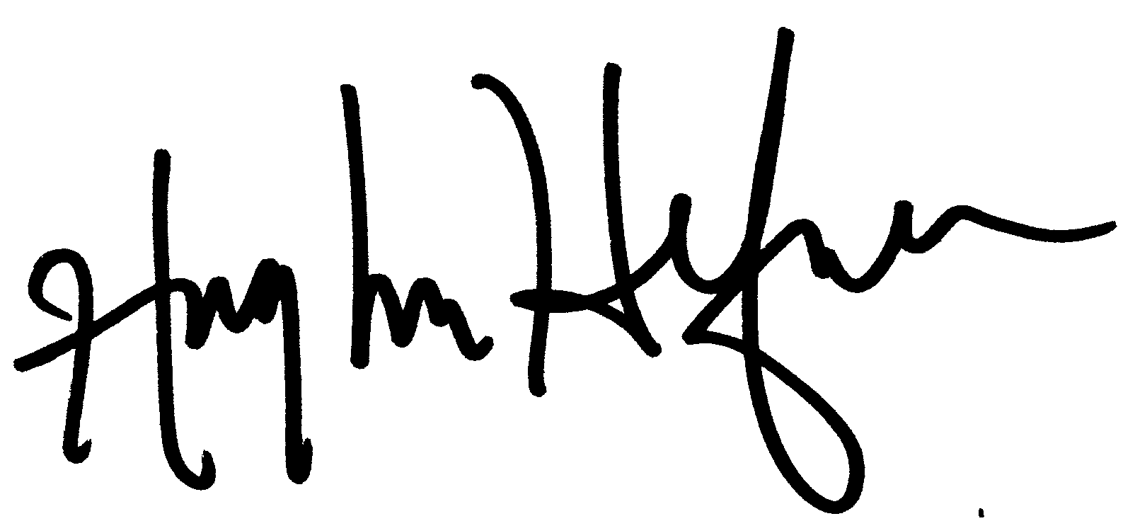 Hugh Hefner autograph facsimile