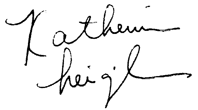 Katherine Heigl autograph facsimile