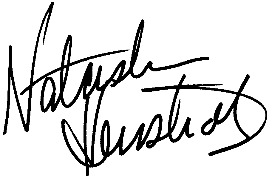 Natasha Henstridge autograph facsimile