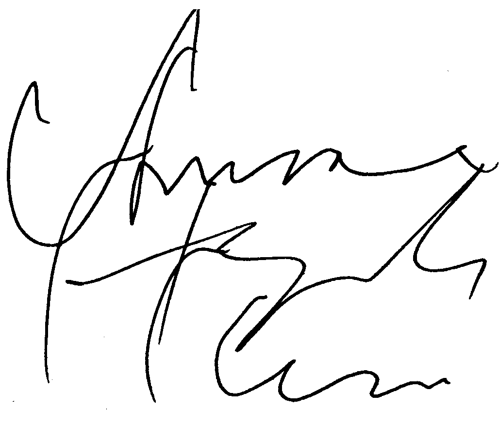 Chrissy Hinde autograph facsimile