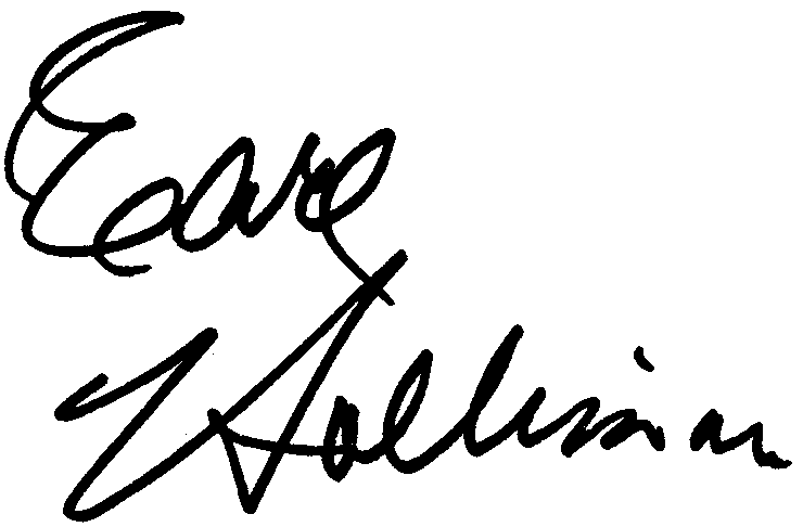 Earl Holliman autograph facsimile